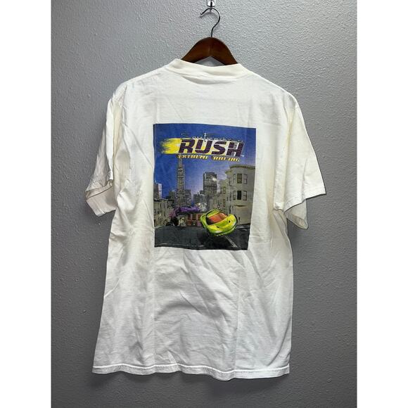Vintage San Francisco Rush Shirt Extreme Racing Video Game Promo Tee 90s large - Picture 1 of 12